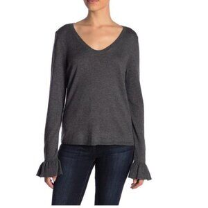 14th & Union Scoop Neck Ruffle Cuff Sweat